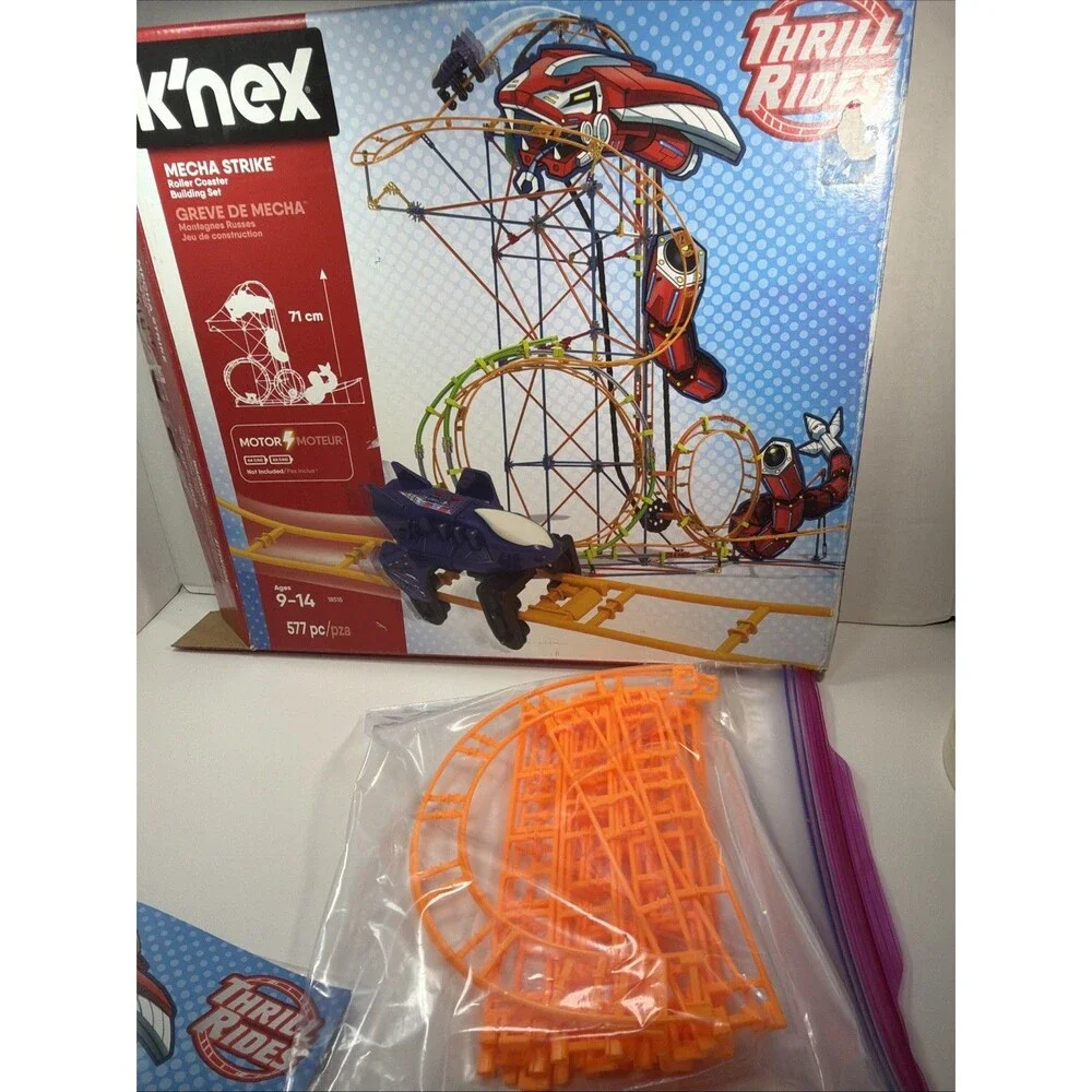 K’nex 18515 Mecha Strike Roller Coaster Orange Track Parts ~ NEW ~ FAST SHIPPING